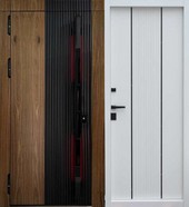 Входная Евро дверь с подсветкой в ручке