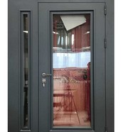 Широкая металлическая дверь Los-Angeles с большим стеклом