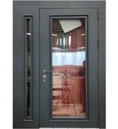 Дверь уличная металлическая со стеклом