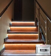 Умная подсветка лестницы на ступенях с датчиком движения