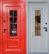 Уличная входная дверь со стеклом