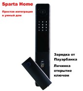 Электронный замок с открытием по ладони, Face ID и домофоном