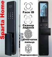 Электронный замок с открытием по ладони, Face ID и домофоном